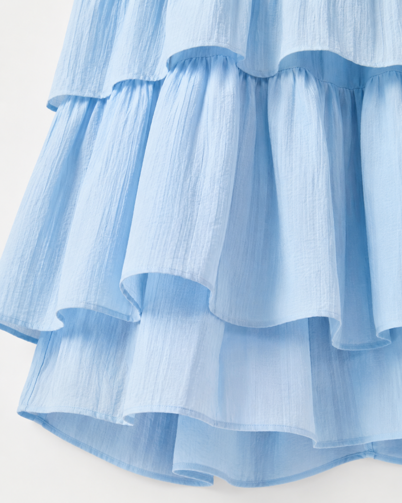 Halter Neck Smocked Tiered Maxi Dress