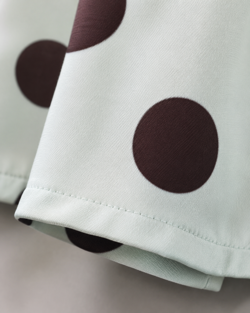 Polka Dot Square-Neck Midi Dress