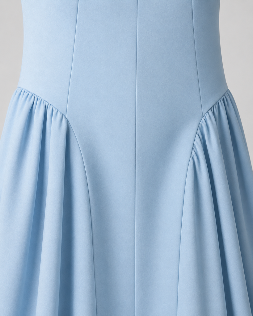 Women's Sleeveless Cowl Neck Drop-Waist Maxi Dress with Gathered Side Panels
