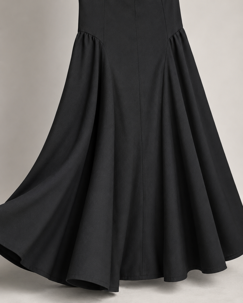 Women's Sleeveless Cowl Neck Drop-Waist Maxi Dress with Gathered Side Panels