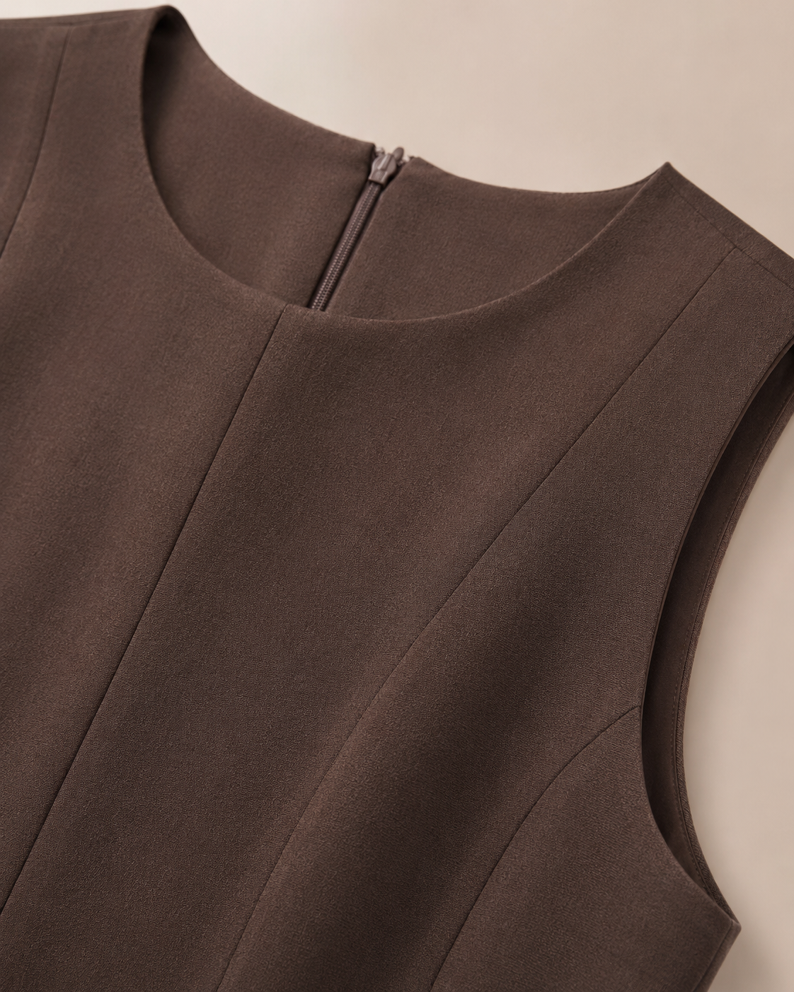 SHELLA — Robe longue évasée sans manches à empiècements & coutures verticales / Elegant Sleeveless Panelled Fit-and-Flare Maxi Dress / فستان طويل واسع بدون أكمام بقصّات عمودية