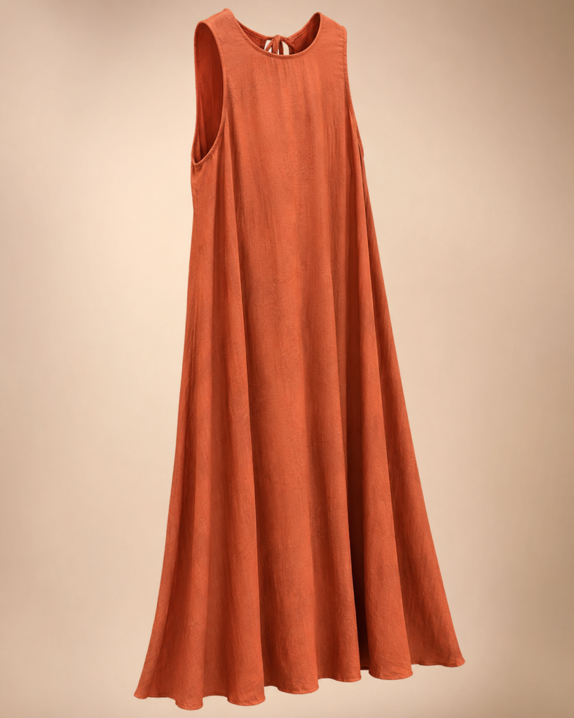 Women's Sleeveless Textured A-Line Maxi Dress
