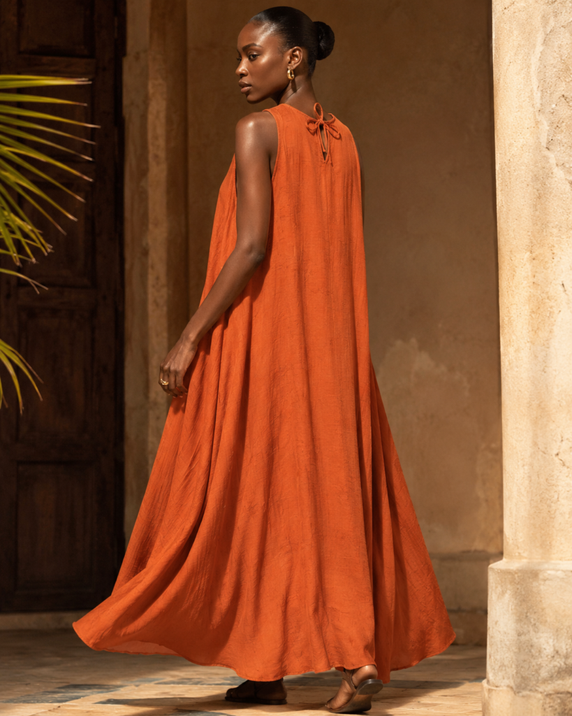 Women's Sleeveless Textured A-Line Maxi Dress