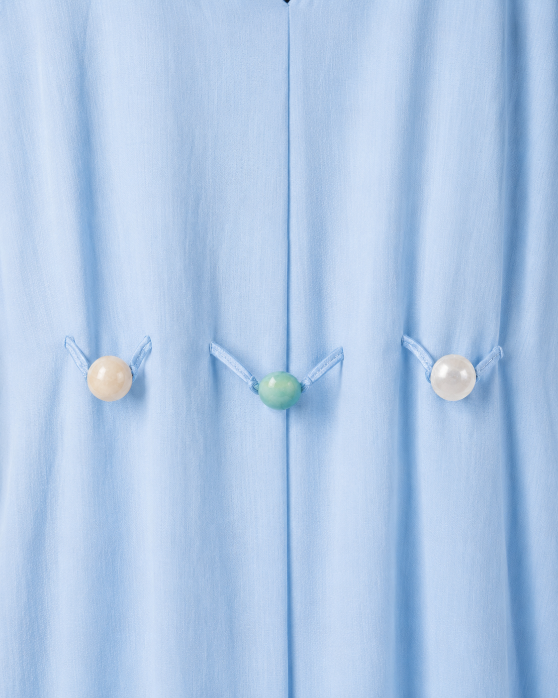 SHELLA — Caftan long col V à dos noué et perles décoratives / V-Neck Tie-Back Maxi Kaftan Dress with Decorative Beads / قفطان طويل برقبة V وظهر مربوط وخرز زخرفي
